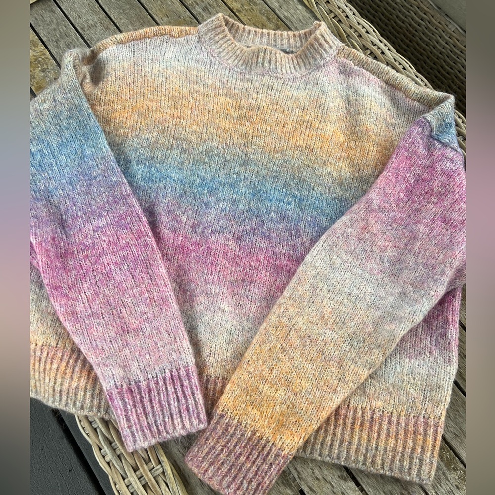pistola Multicolor Pastel Ombre Knit Sweater - Pink, Blue, Yellow, Cream